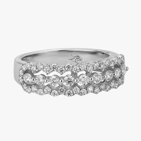 Diamond Field of Light Wedding Ring